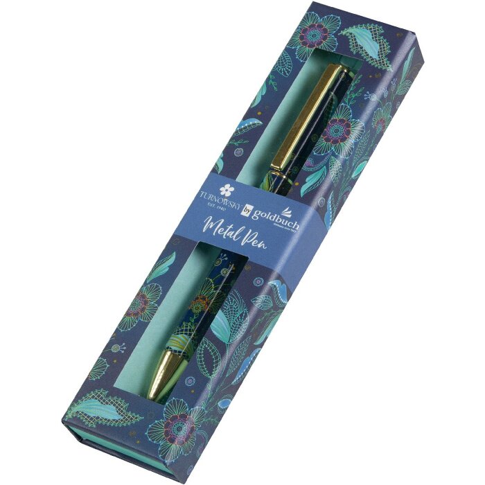 Goldbuch lieblingsSTIFT Natures Melody Blue Design floral Mécanisme rotatif