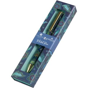 Goldbuch lieblingsSTIFT Natures Melody Blue Design floral Mécanisme rotatif