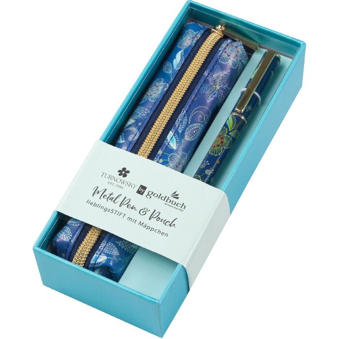 Goldbuch set crayon préféré & trousse Natures Melody Blue boîte cadeau