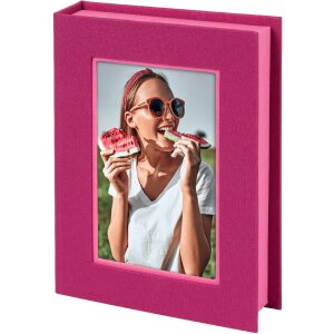 Goldbuch boîte de rangement Bella Vista rose fuchsia avec fenêtre photo 19x14x3,8 cm