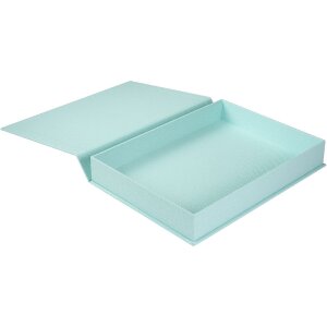 Goldbuch boîte de rangement Bella Vista aqua 32x24 cm lin fermeture magnétique