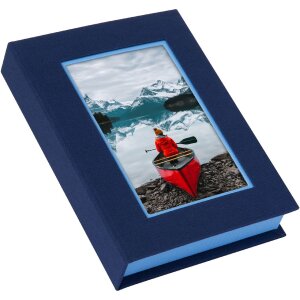 Goldbuch boîte de rangement Bella Vista bleu bleu ciel avec fenêtre photo