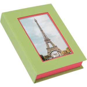 Goldbuch boîte de rangement Bella Vista citron vert corail avec fenêtre photo