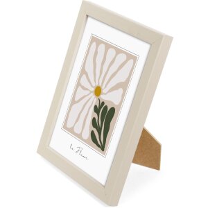 Goldbuch cadre en bois Aura 13x18 cm Beige bois véritable avec présentoir et verre transparent