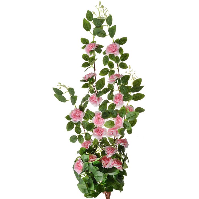 Clayre & Eef 6PL0346P Décoration branche fleurs rose vert 25x15x87 cm