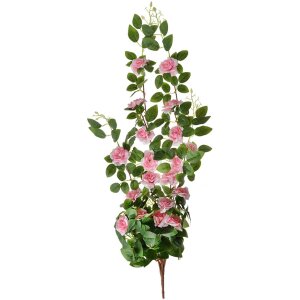 Clayre & Eef 6PL0346P Décoration branche fleurs rose vert 25x15x87 cm