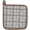 Clayre & Eef CSP45 Manique à motif de citrouille 20x20 cm Gris Marron