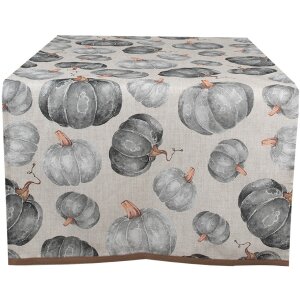 Clayre & Eef CSP64 Chemin de table Citrouille Gris...