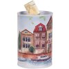 Clayre & Eef 6BL0158 Tirelire Maisons Bateaux Ø 10x15 cm