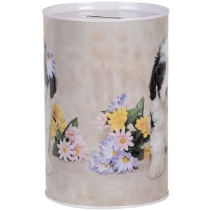 Clayre & Eef 6BL0161 Tirelire chien fleurs Ø...