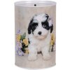 Clayre & Eef 6BL0161 Tirelire chien fleurs Ø 10x15 cm