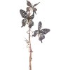 Clayre & Eef 50811 Décoration Branche avec papillons Noir Marron 85 cm