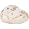 Clayre & Eef 6CE1917 Déco Cœur Céramique Beige Rose 11x11x4 cm