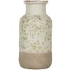 Clayre & Eef 6CE1929M Vase vert Céramique style campagnard Ø 14x26 cm