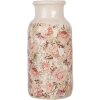 Clayre & Eef Vase 6CE1930L Beige Rose Ø 15x32 cm Céramique Décor rose