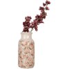 Clayre & Eef Vase 6CE1930L Beige Rose Ø 15x32 cm Céramique Décor rose