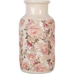 Clayre & Eef 6CE1930M Vase Beige Rose Motif floral...