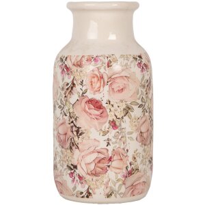 Clayre & Eef 6CE1930M Vase Beige Rose Motif floral...