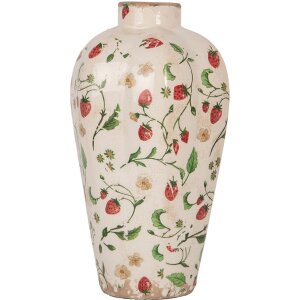 Clayre & Eef Vase Céramique Beige Rouge...