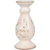 Clayre & Eef 6CE1945M Bougeoir Céramique Beige Rose Ø 12x26 cm