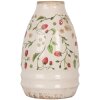 Clayre & Eef 6CE1946S Vase en céramique Beige Rouge Ø 17x27 cm style rustique