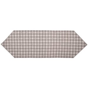 Clayre & Eef LVT65G Chemin de table Beige Gris Coton...