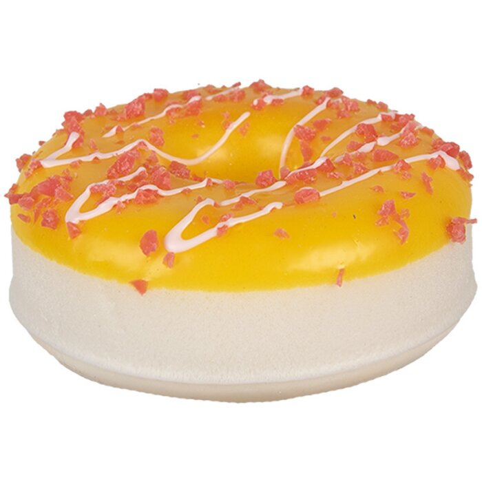 Clayre & Eef 65982 Décoration Donut jaune plastique Ø 8x3 cm