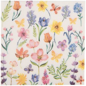 Clayre & Eef 73074 Serviettes en papier Motif floral...