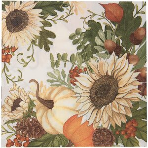 Clayre & Eef 73082 Serviettes en papier motif automne...