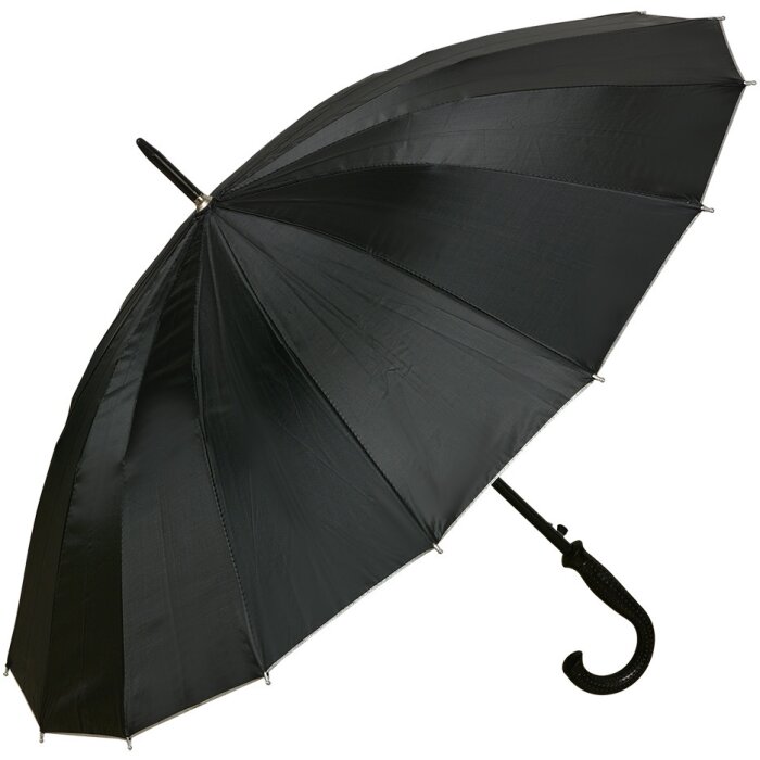 Juleeze JZUM0086 Parapluie noir Ø 100 cm poignée ergonomique polyester