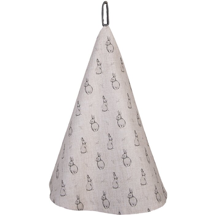 Clayre & Eef BNS48 Linge de cuisine 80 cm Beige Gris Motif lapin Coton