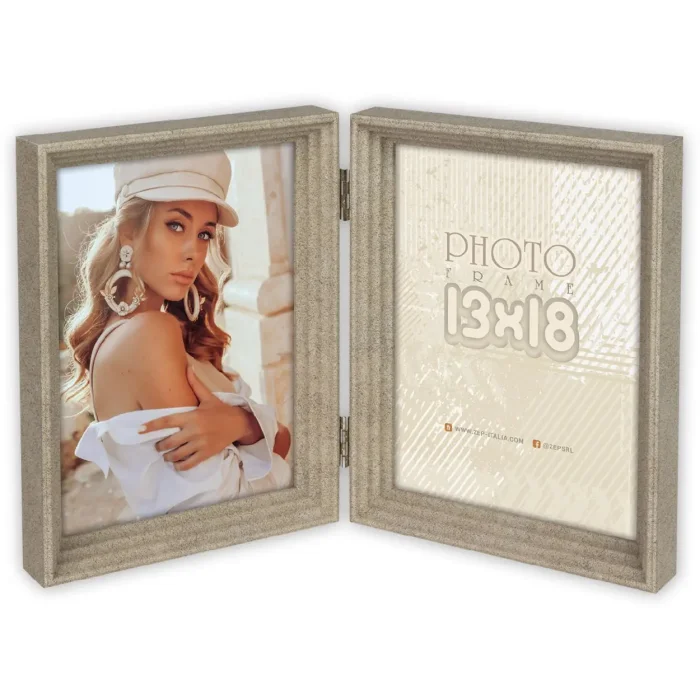 ZEP cadre double Napoli 2 photos portrait imitation bois 10x15 ou 13x18 cm