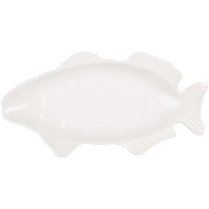 Clayre & Eef 6CEBO0171 Bol poisson blanc 30x15x3 cm...