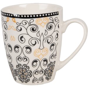 Clayre & Eef 6CEMU0165 Mug Blanc Noir Motif 300 ml...