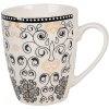 Clayre & Eef 6CEMU0165 Mug Blanc Noir Motif 300 ml Céramique Bohème