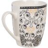 Clayre & Eef 6CEMU0165 Mug Blanc Noir Motif 300 ml Céramique Bohème