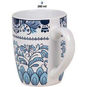 Clayre & Eef 6CEMU0166 Tasse Blanc Bleu...