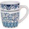 Clayre & Eef 6CEMU0166 Tasse Blanc Bleu Céramique Boho 300 ml 12x8x10 cm