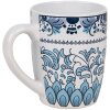 Clayre & Eef 6CEMU0166 Tasse Blanc Bleu Céramique Boho 300 ml 12x8x10 cm