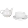 Clayre & Eef 6CETEFO0001 Set Tea-for-One blanc Céramique style campagnard 350ml 250ml