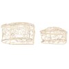 Clayre & Eef 6Y5713 Paniers blancs, set de 2 paniers style maison de campagne 10x10x6 8x8x5 cm