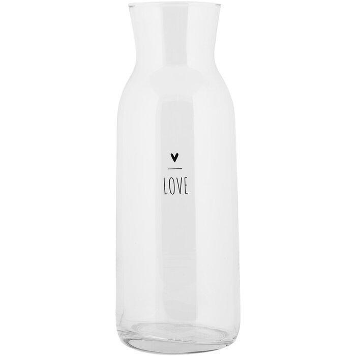 Clayre & Eef BHSGL0001 Carafe en verre 1000 ml Ø 9x25 cm style maison de campagne