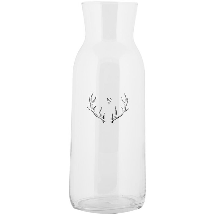 Clayre & Eef NWVGL0001 Carafe motif cerf verre 1000 ml Ø 9x25 cm