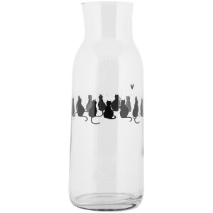 Clayre & Eef PWSGL0001 Carafe en verre motif chat...