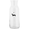 Clayre & Eef PWSGL0002 Carafe en verre Ø 9x25 cm 1000 ml motif teckel Transparent