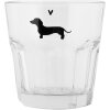 Clayre & Eef Verre à boire PWSGL0006 motif teckel 200 ml Ø 8x8 cm