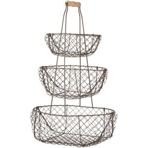 Clayre & Eef 6Y5722 Panier de rangement en fer noir...