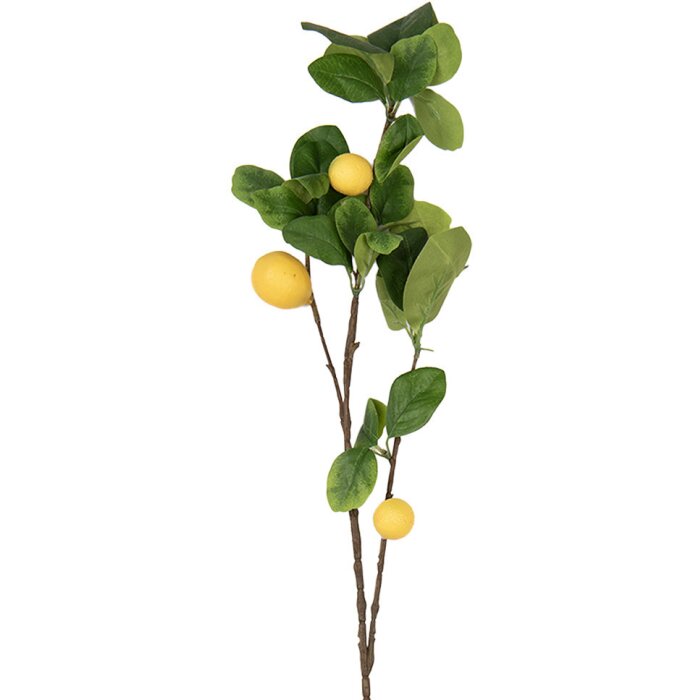 Clayre & Eef 5PL0141 Déco Branche de citron jaune vert 10x7x73 cm