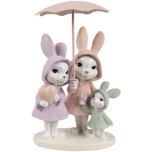 Clayre & Eef 6PR4399 Déco Lapin blanc rose...