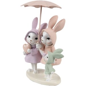 Clayre & Eef 6PR4399 Déco Lapin blanc rose...